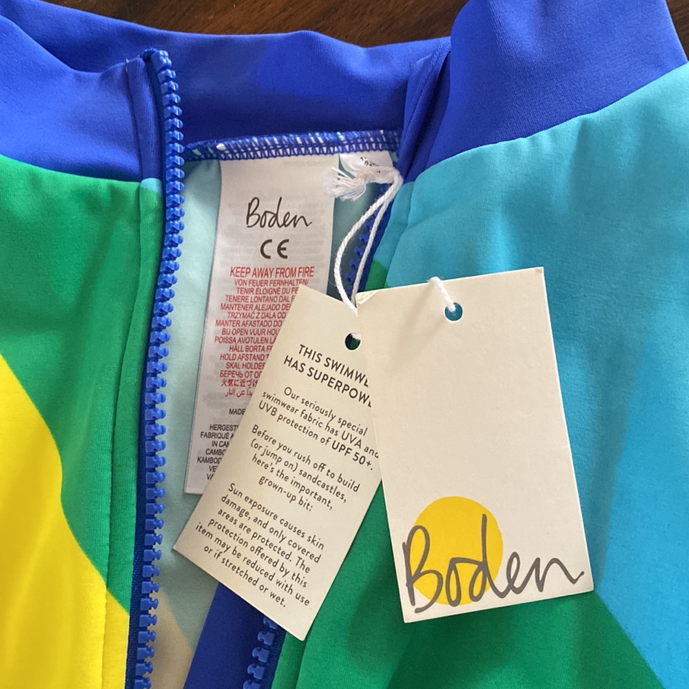 Mini Boden Multi Rainbow Swimsuits Girls - Picture 12 of 12